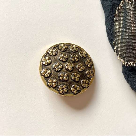 VTG West Germany four-leaf clover scarf clip - Picture 2 of 6